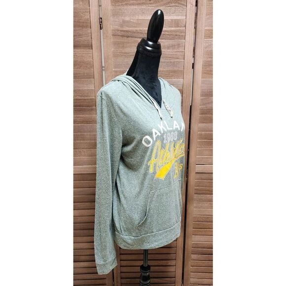 Oakland 1968 Athletics A's Large L Long-Sleeve Hooded Shirt Womens Champion MLB - Picture 2 of 7